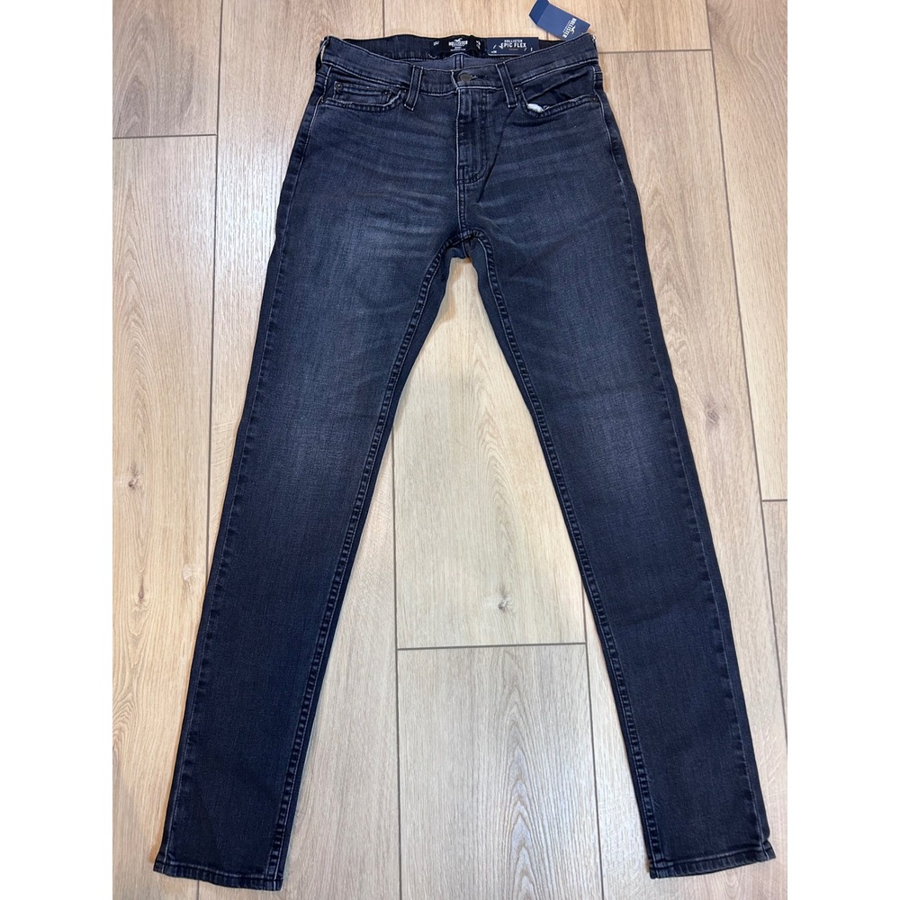 Hollister Epic Flex Skinny Jeans Black Dark Wash 30x34
